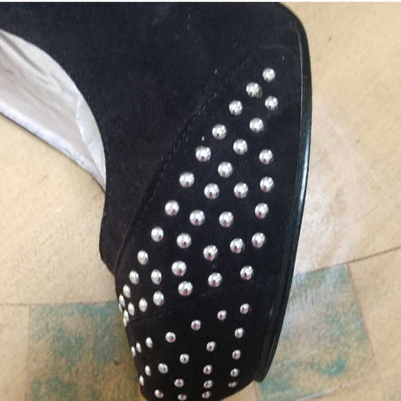 FRH Woman's high heels Suede and Studded , square heels are the easiest to walk - Picture 7 of 10